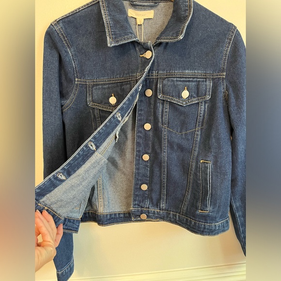 BRIT.NY DENIM JACKET with silk accent - Picture 3 of 14